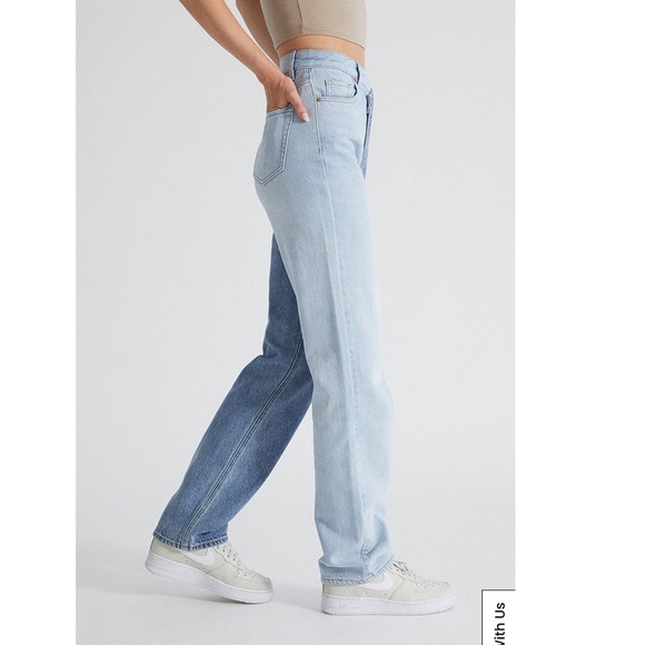 Pacsun Eco Two-Tone Asymmetrical Boyfriend Jeans - Picture 2 of 11